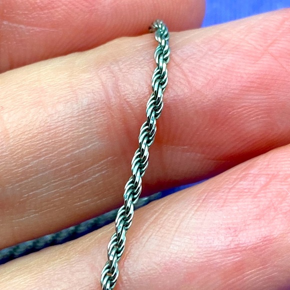 Vintage sterling silver adjustable heart necklace slides up to 24 inches long 🌷 - Picture 10 of 10